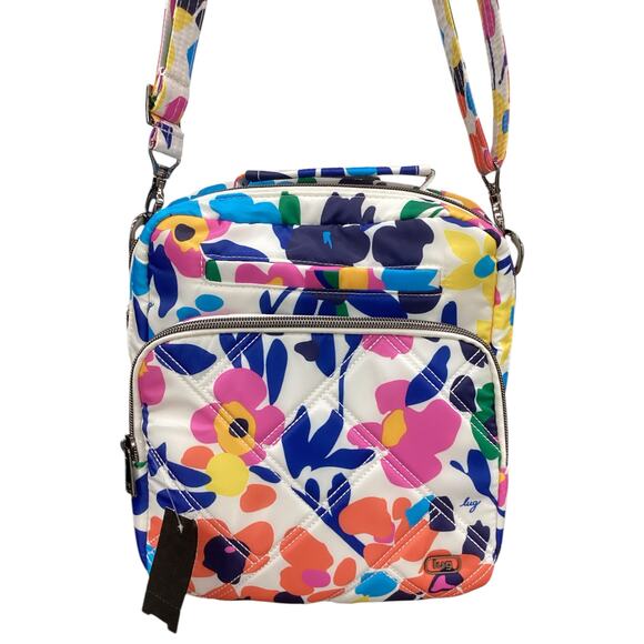 NWOT Lug Crossbody Women’s One Size Floral Print White And Multicolor - Picture 2 of 7